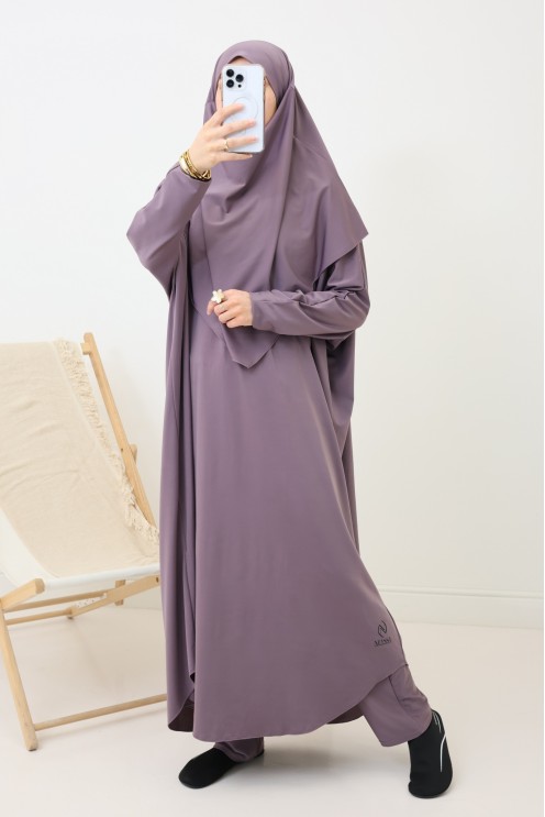 Burkini Stil Jilbeb Khimar Bad, lange Tunika, Palazzo Frau