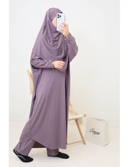 Burkini style Jilbeb khimar bath, long tunic, palazzo woman