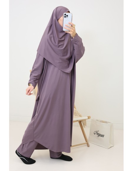 Burkini style Jilbeb khimar bath, long tunic, palazzo woman