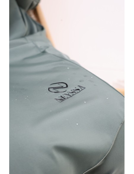 Jilbab de bain kaki hydrofuge, khimar, tunique et pantalon intégré