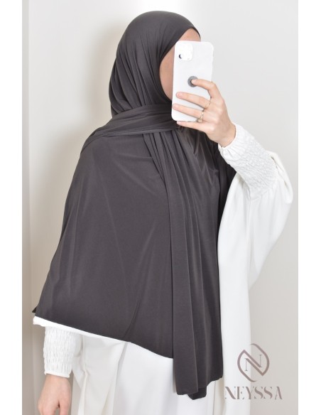 hijab Khimar jersey premium 2 en 1 modèle court, facile à enfiler, modest fashion