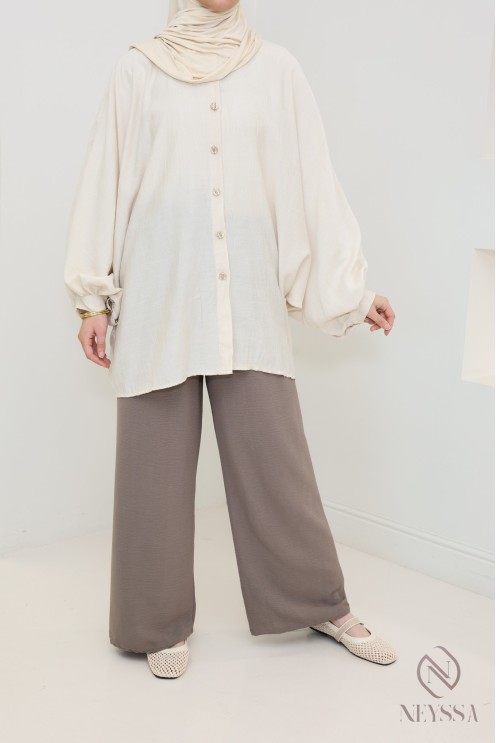 loose-fitting jazz pants with elastic waistband and front bow