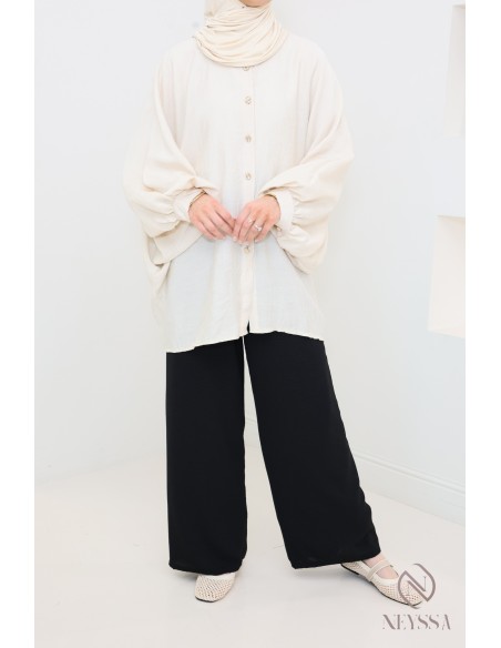 loose-fitting jazz pants with elastic waistband and front bow
