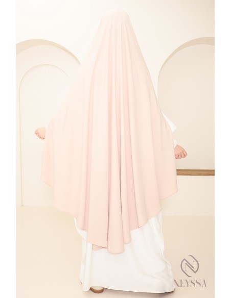 Long khimar 2 fentes en soie de Médine femme musulmane voilée. Parfait pour le quotidien.