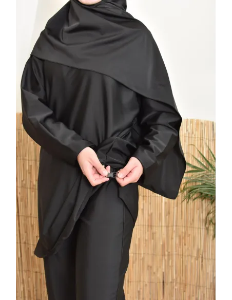 burkini long noir neyssa confection idéal pour les activités sportives