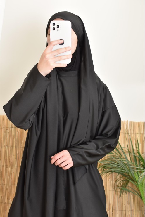 burkini long noir neyssa confection idéal pour les activités sportives