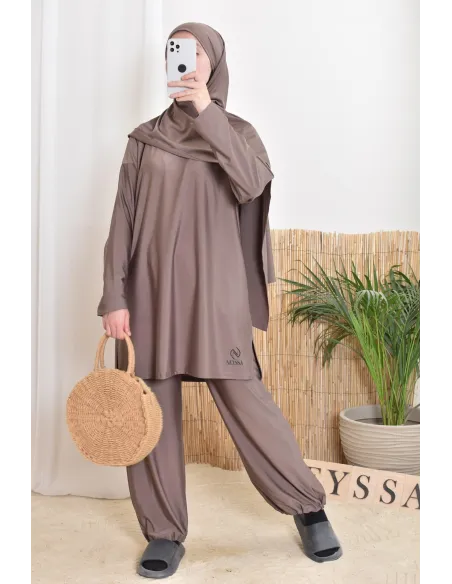 Lange Badeburkini mit Hijab, bequem und schnell trocknend, by Neyssa
