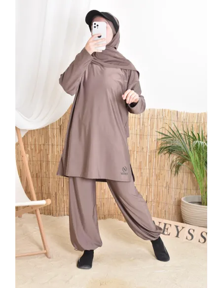 Lange Badeburkini mit Hijab, bequem und schnell trocknend, by Neyssa