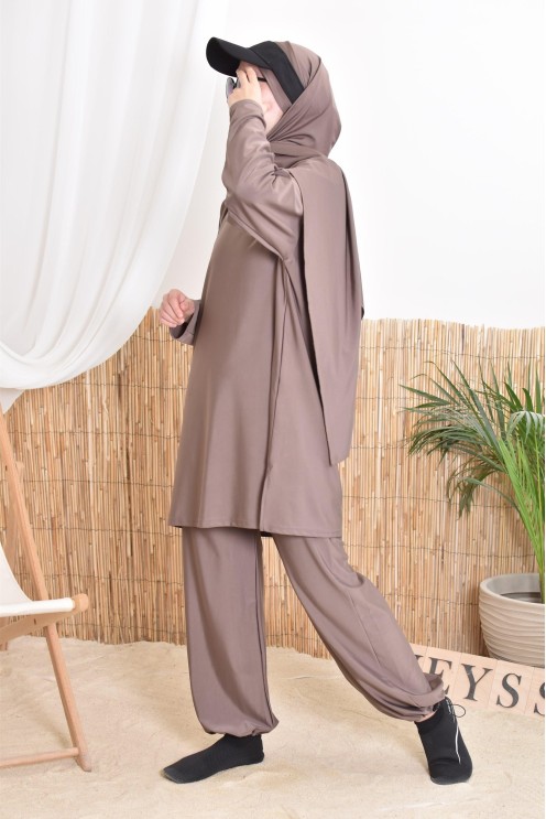 Lange Badeburkini mit Hijab, bequem und schnell trocknend, by Neyssa