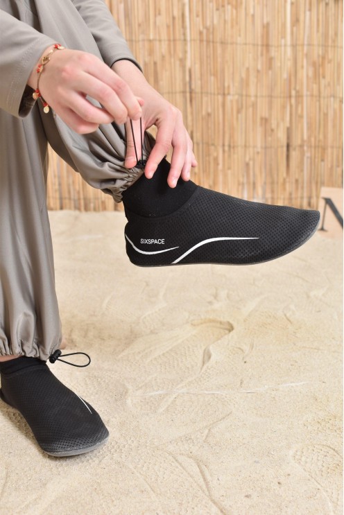 Burkini long taupe 3-teilig, Tunika, Hose und Hijab, Neyssa Oberbekleidung