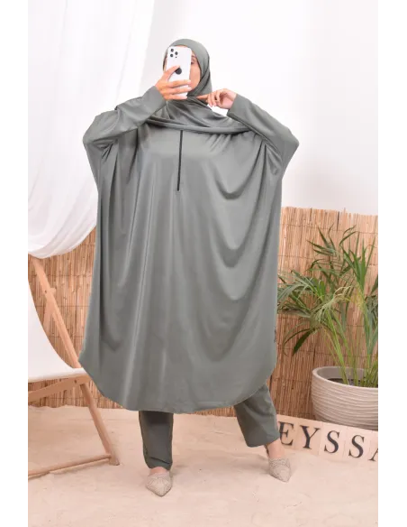 Burkini islamique kaki pour femme voilée Neyssa confection