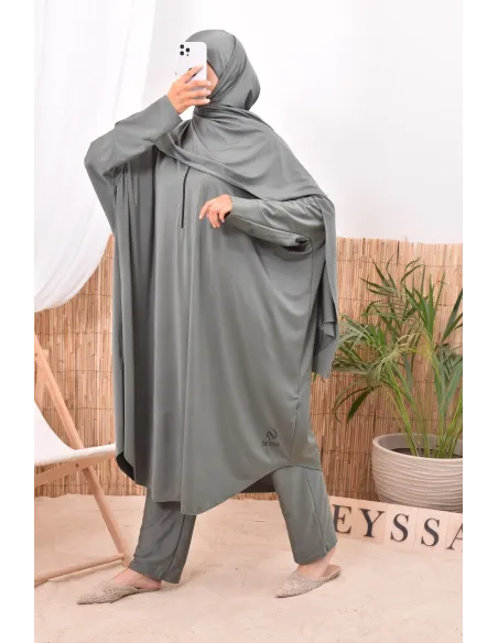 Burkini islamique kaki pour femme voilée Neyssa confection