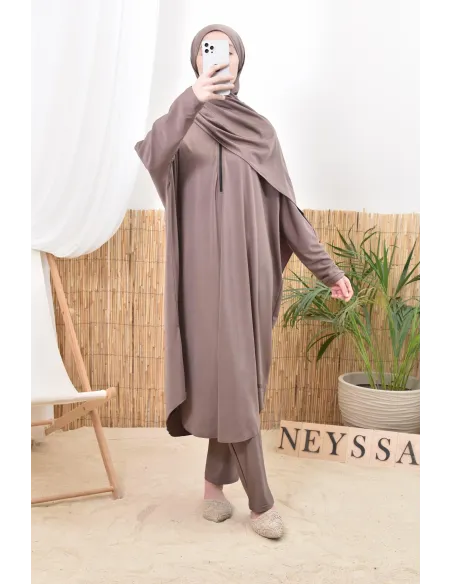 Burkini hijab de bain grande taille coupe papillon idéal maternité