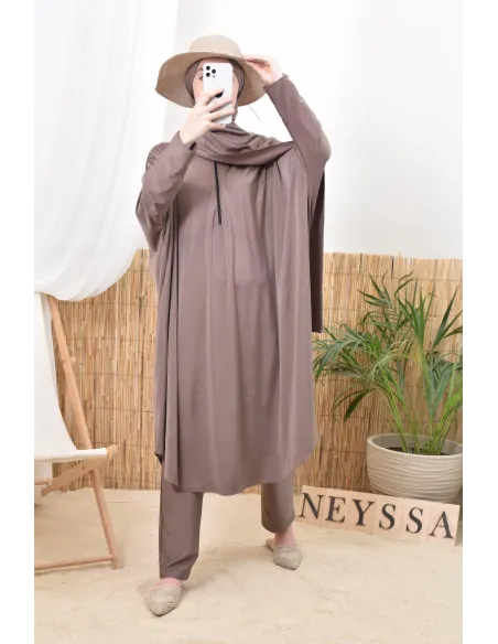 Burkini hijab de bain grande taille coupe papillon idéal maternité