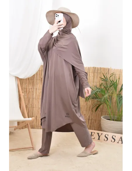 Burkini hijab de bain grande taille coupe papillon idéal maternité