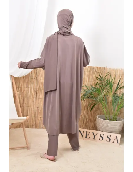 Burkini hijab de bain grande taille coupe papillon idéal maternité