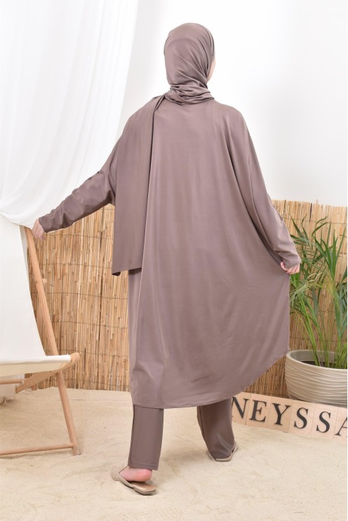 Burkini hijab de bain grande taille coupe papillon idéal maternité