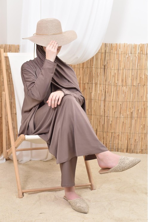 Burkini hijab de bain grande taille coupe papillon idéal maternité