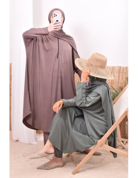 Burkini hijab de bain grande taille coupe papillon idéal maternité