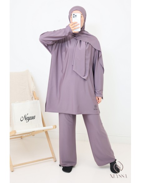 Lange Badeburkini mit Hijab, bequem und schnell trocknend, by Neyssa