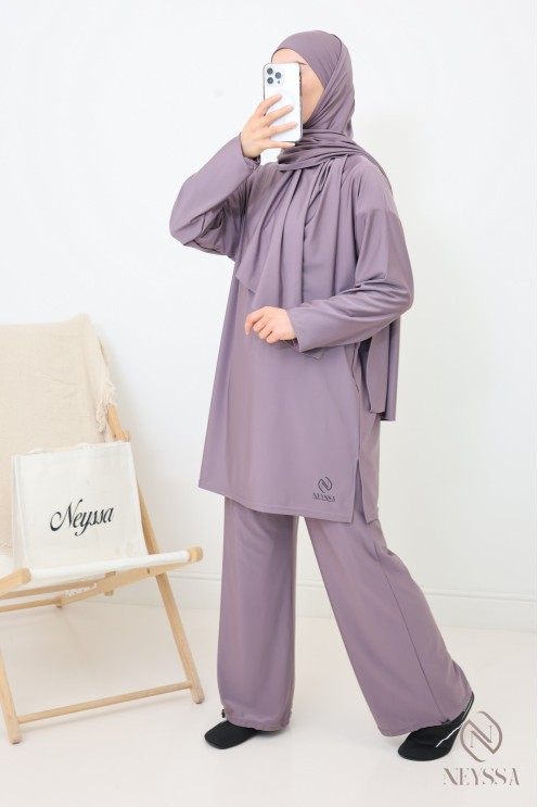 Lange Badeburkini mit Hijab, bequem und schnell trocknend, by Neyssa