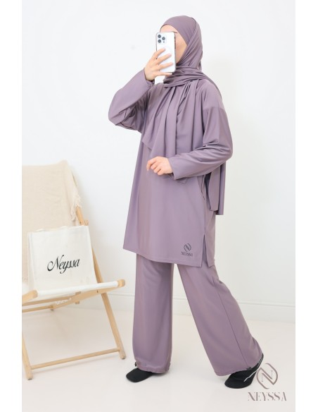 Lange Badeburkini mit Hijab, bequem und schnell trocknend, by Neyssa