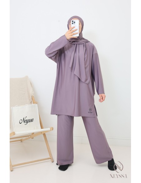 Lange Badeburkini mit Hijab, bequem und schnell trocknend, by Neyssa