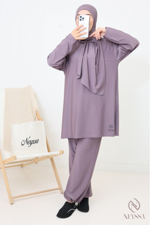 Lange Badeburkini mit Hijab, bequem und schnell trocknend, by Neyssa