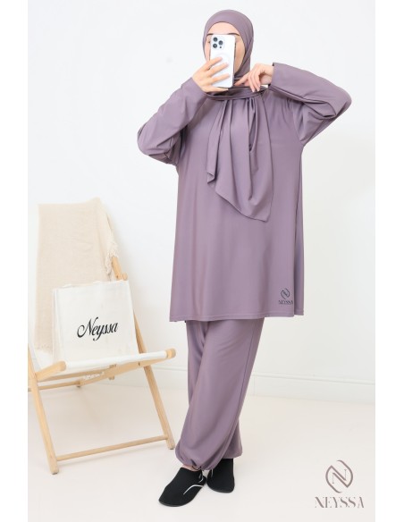 Lange Badeburkini mit Hijab, bequem und schnell trocknend, by Neyssa