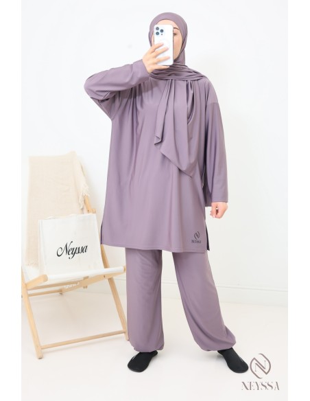 Lange Badeburkini mit Hijab, bequem und schnell trocknend, by Neyssa