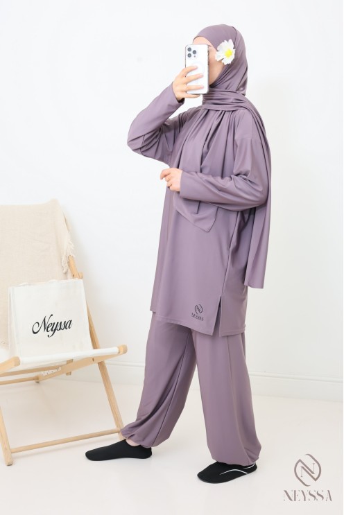 Lange Badeburkini mit Hijab, bequem und schnell trocknend, by Neyssa