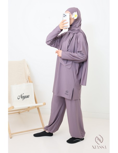 Lange Badeburkini mit Hijab, bequem und schnell trocknend, by Neyssa