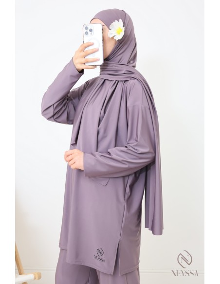 Lange Badeburkini mit Hijab, bequem und schnell trocknend, by Neyssa