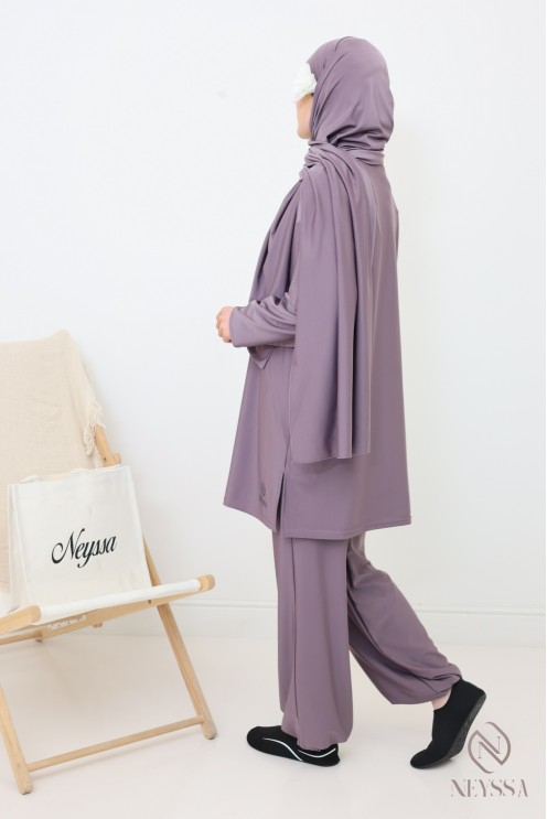 Lange Badeburkini mit Hijab, bequem und schnell trocknend, by Neyssa