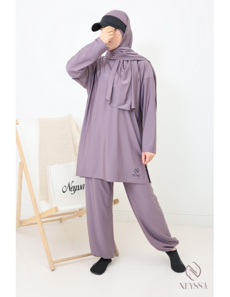 Lange Badeburkini mit Hijab, bequem und schnell trocknend, by Neyssa