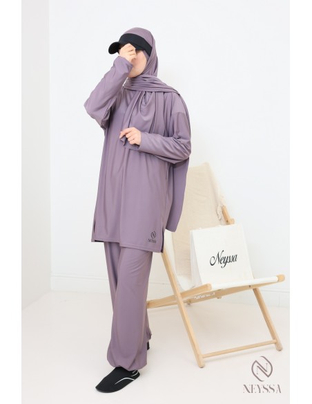 Lange Badeburkini mit Hijab, bequem und schnell trocknend, by Neyssa