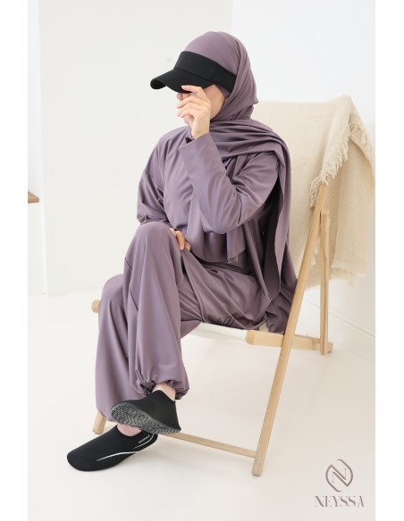 Lange Badeburkini mit Hijab, bequem und schnell trocknend, by Neyssa