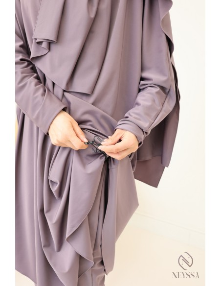 Burkini de bain long coupe modeste pour femme voilée, séchage rapide