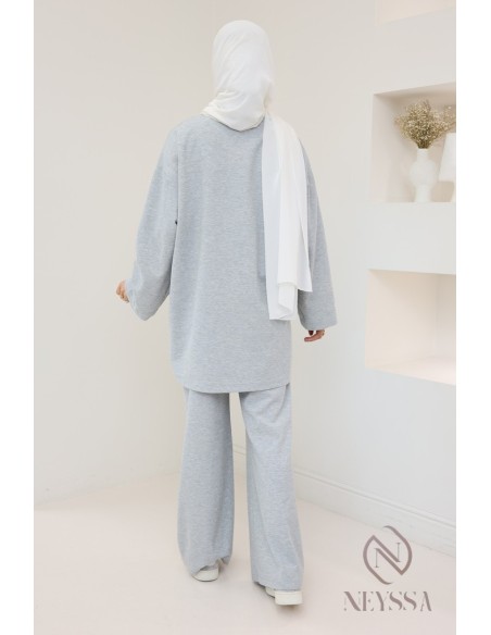 Ensemble haut + pantalon ample en coton, tenue modeste hijabi
