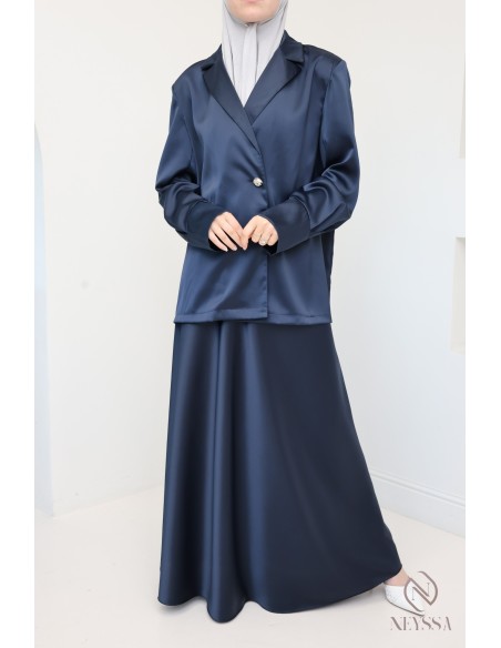 tailleur femme modest fashion bleu NEYSSA