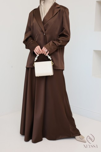 tailleur marron femme modest fashion NEYSSA 2