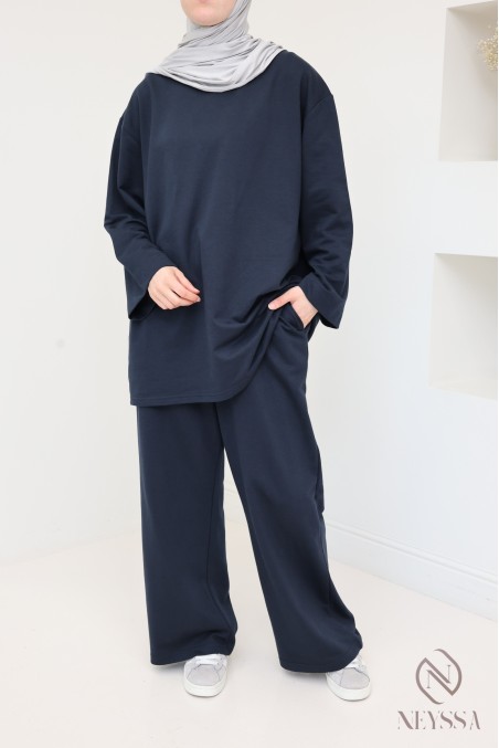 Ensemble 2 pièces femme musulmane sportwear en coton