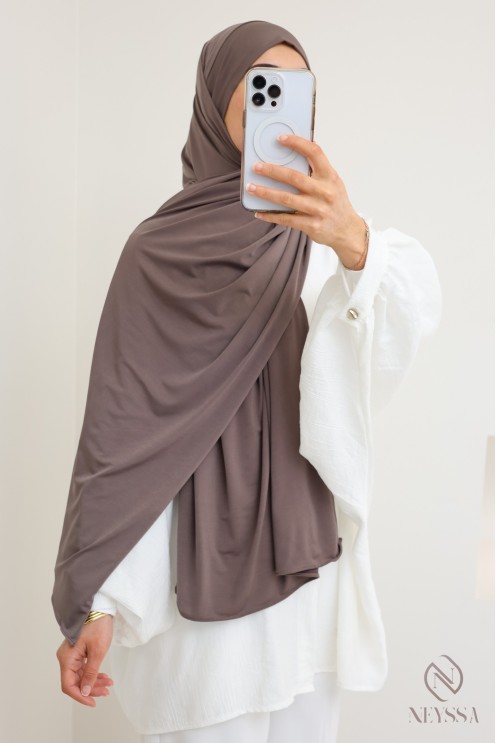 Hijab à nouer en jersey premium, hijab pratique et tendance pour femme