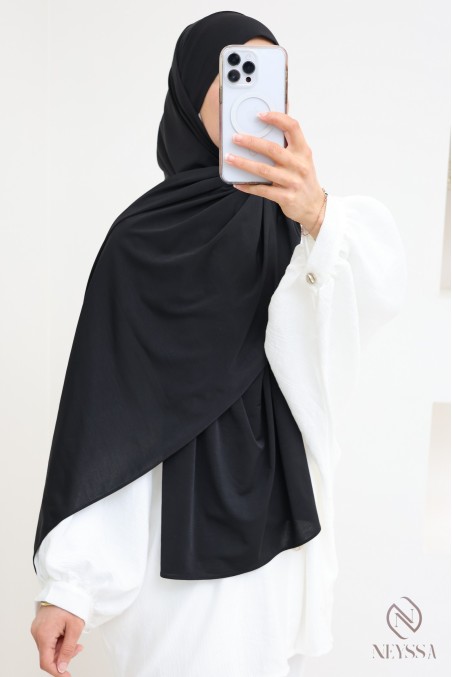 Premium jersey tie-front hijab, a practical fashionable hijab women