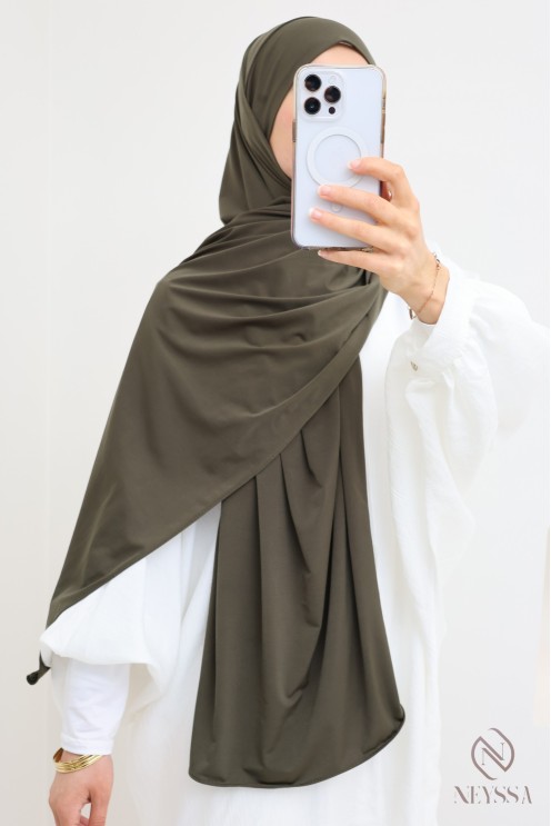 Hijab à nouer en jersey premium, hijab pratique et tendance pour femme