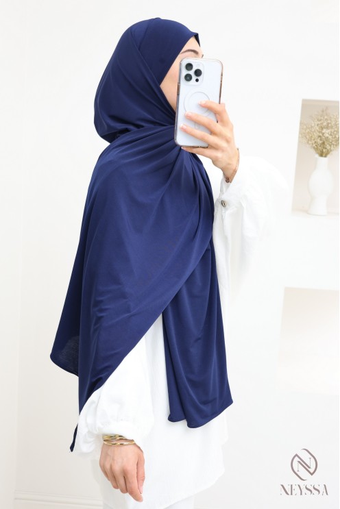 Premium jersey tie-front hijab, a practical fashionable hijab women