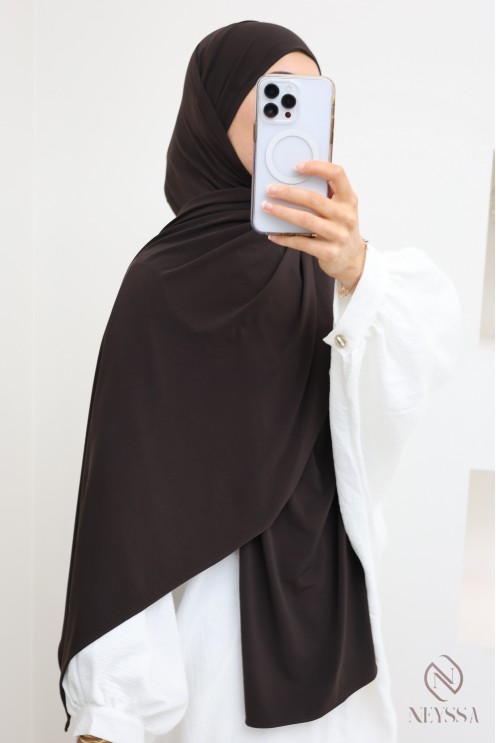 Premium jersey tie-front hijab, a practical fashionable hijab women
