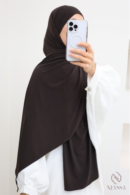 Hijab à nouer en jersey premium, hijab pratique et tendance pour femme