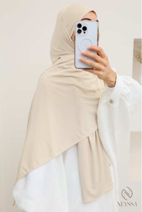 Hijab à nouer en jersey premium, hijab pratique et tendance pour femme