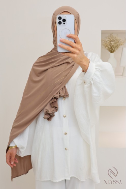 Wavy Premium-Jersey-Hijab mit Strasssteinchen, Hijab-Trend